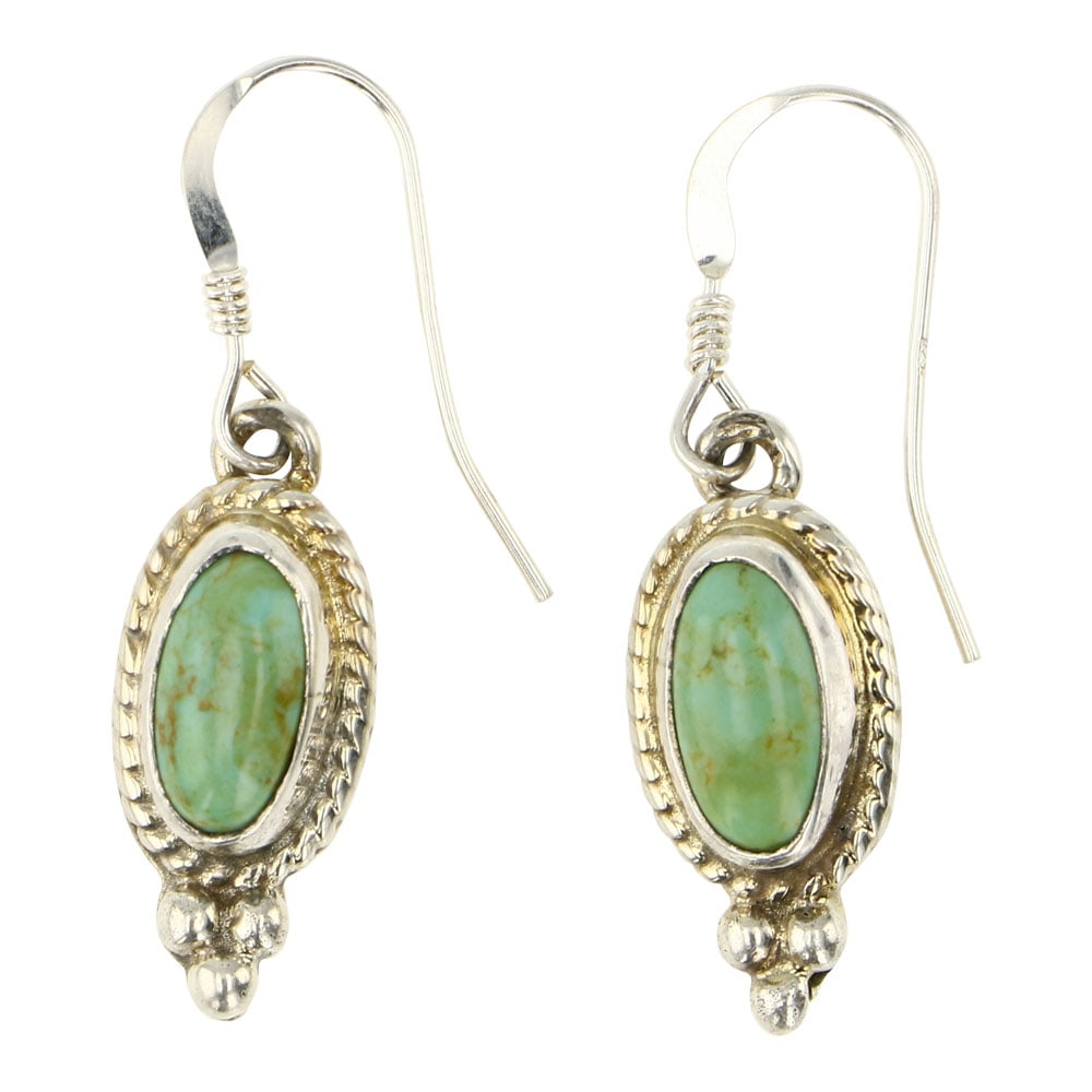 Esther Spencer Navajo Nevada Turquoise Earrings (1 of 2)