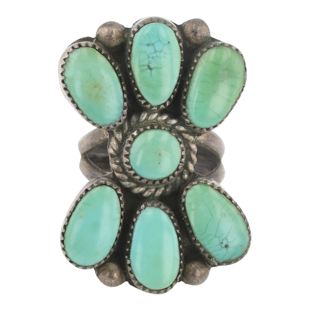 Julie Ondelacy-lahi Vintage Zuni Nevada Turquoise Ring (1 of 3)