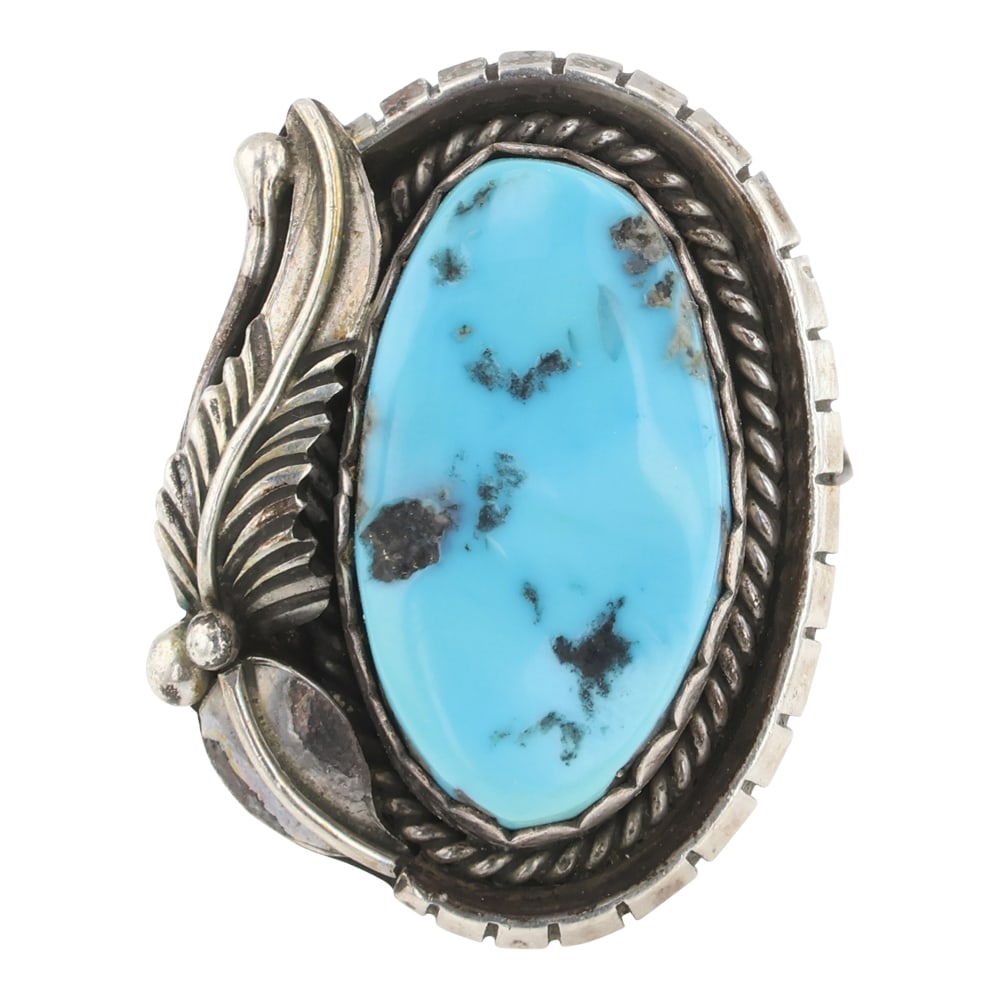 Vintage Navajo Kingman Nugget Turquoise Ring (1 of 3)