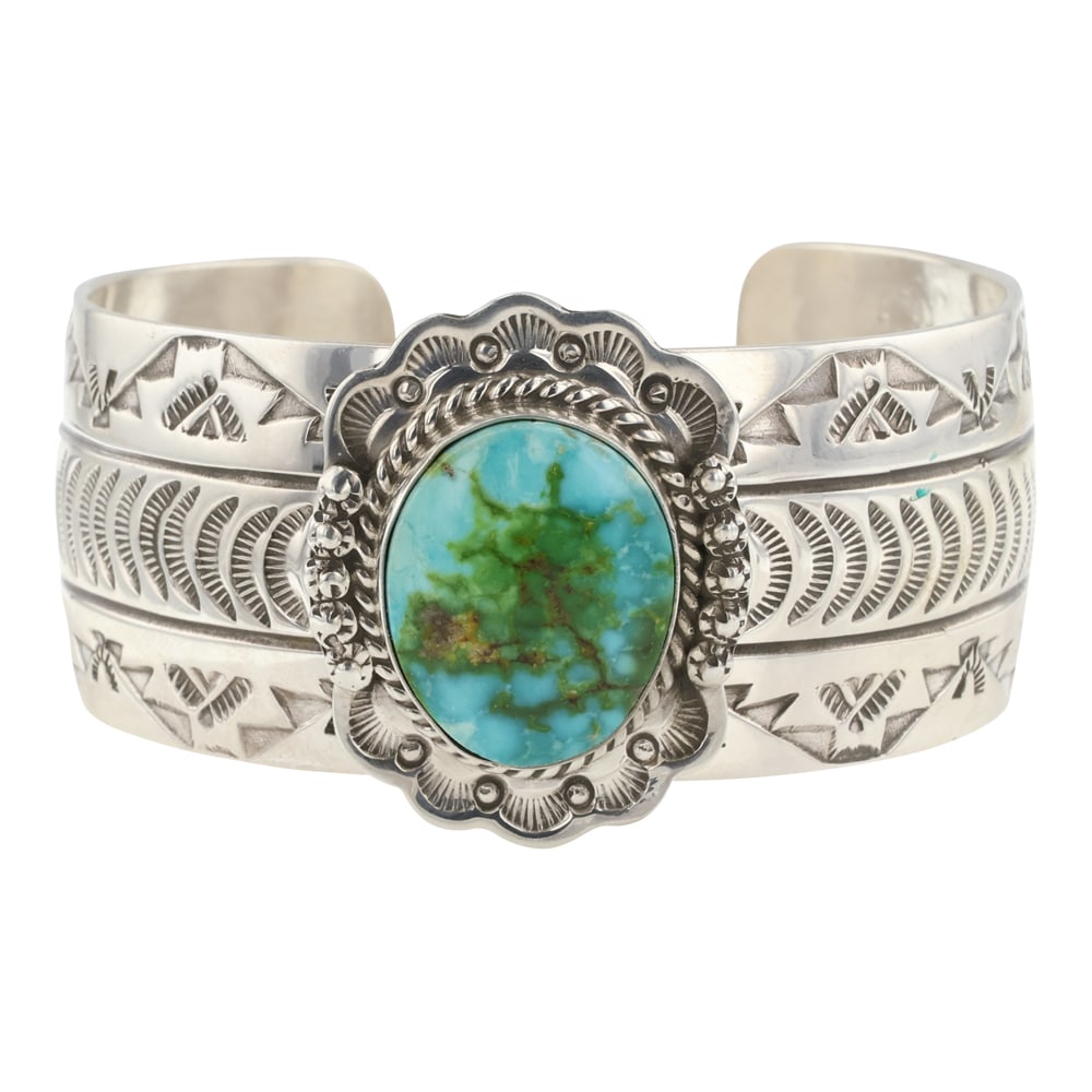 John Nelson Navajo Sonoran Gold Turquoise Cuff Bracelet (1 of 3)