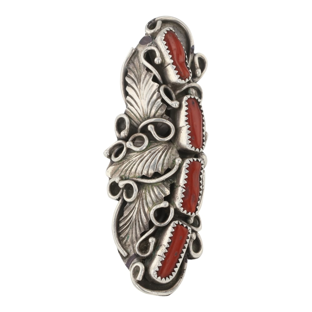 Vintage Navajo Mediterranean Coral Ring (1 of 4)