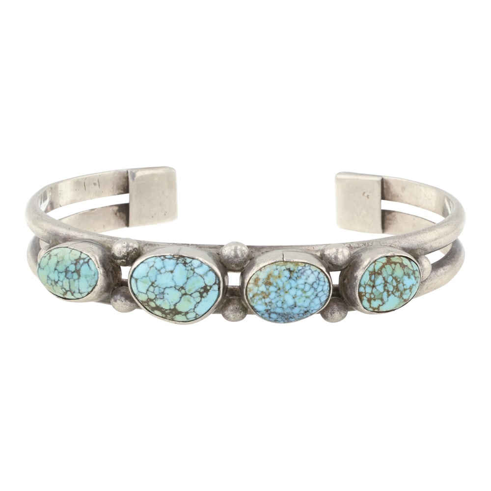 Navajo Number Eight Turquoise Cuff Bracelet (1 of 3)