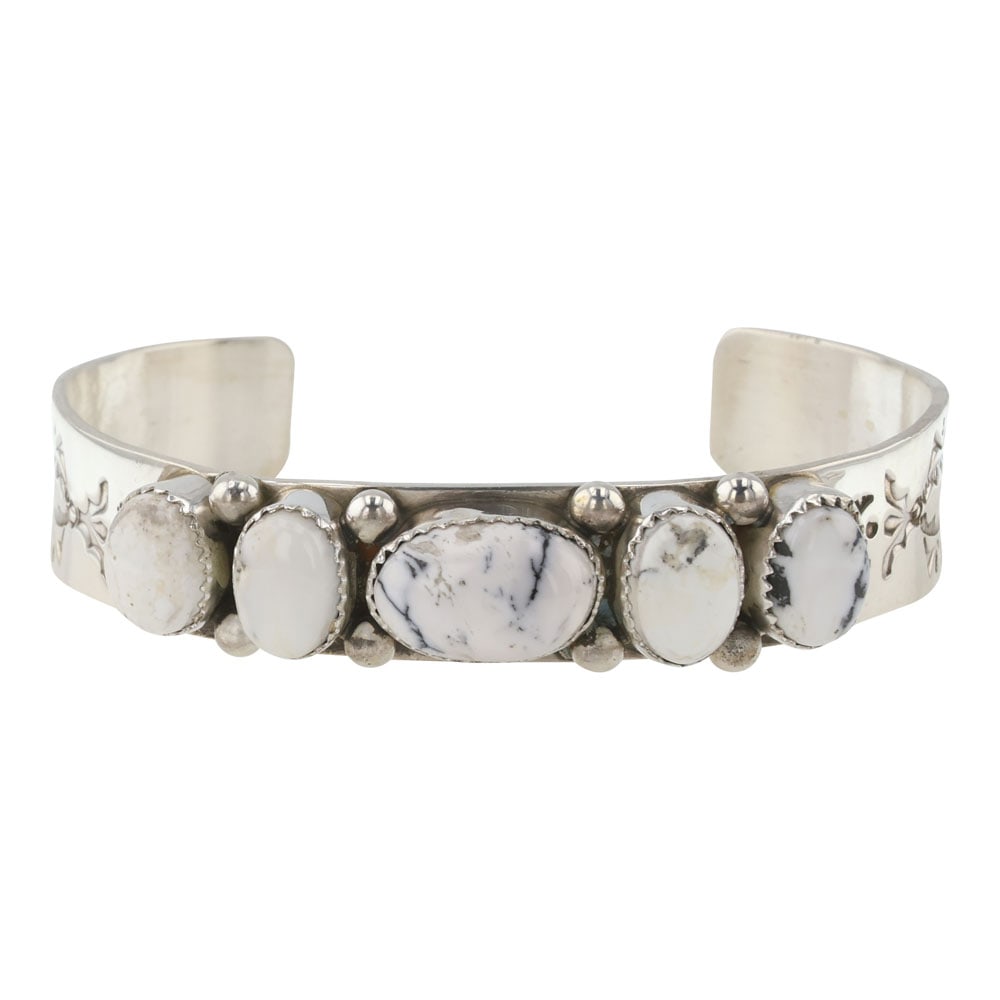 Joe Piaso Jr. Navajo White Buffalo Cuff Bracelet (1 of 5)