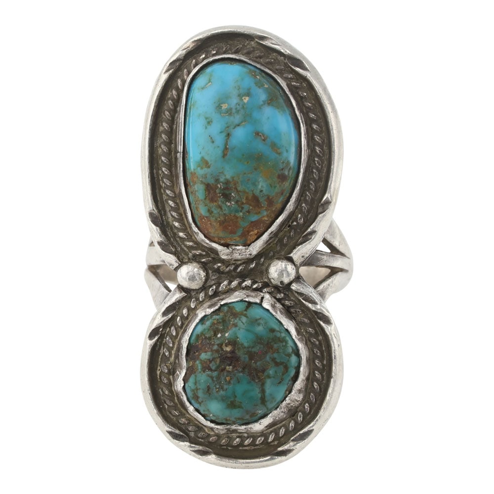 Vintage Navajo Nevada Turquoise Ring (1 of 3)