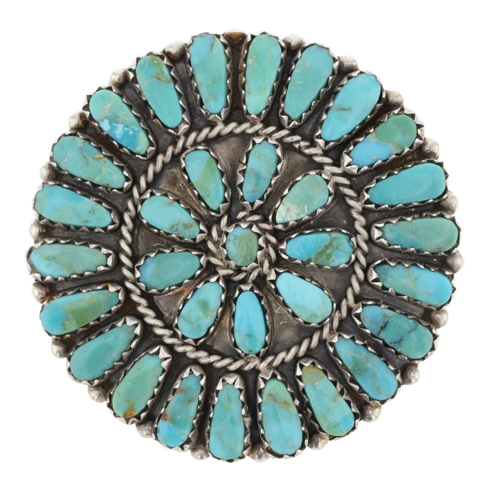 Vintage Navajo Turquoise Cluster Pin/ Pendant (1 of 2)