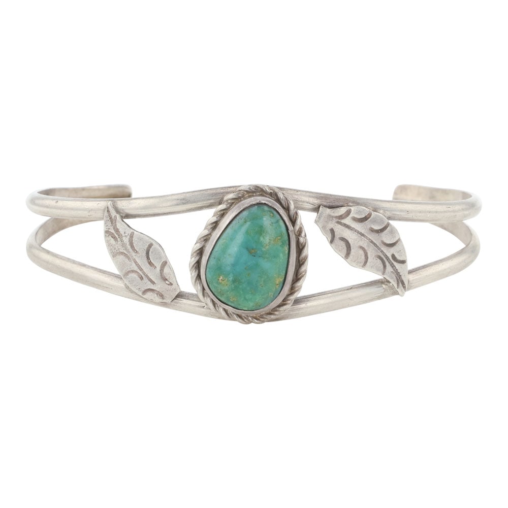 Vintage Navajo Nevada Turquoise Bracelet: Sterling Silver | Genuine Nevada Turquoise | Vintage Navajo Nevada Turquoise Bracelet | Navajo Native American Southwest Indian Jewelry | Good (no breaks or damages) | Approximate Weight: 13 Grams | B