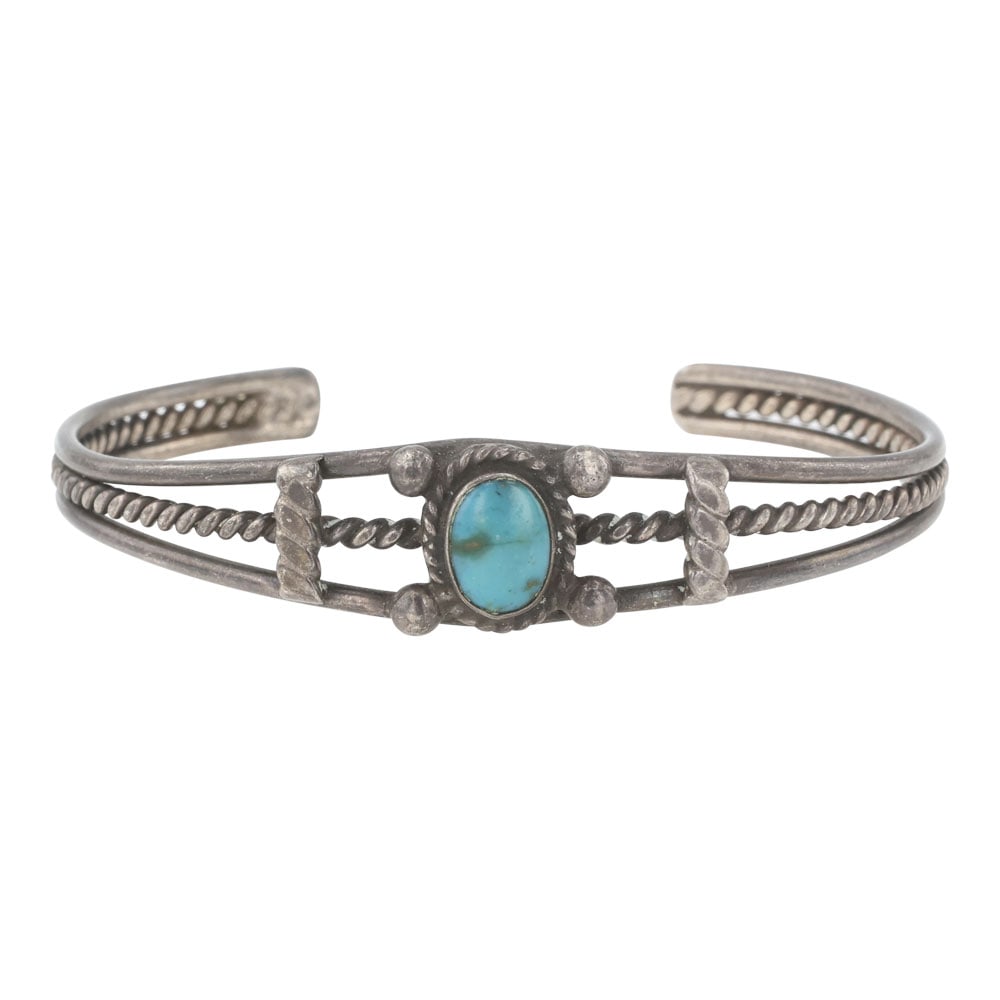 Vintage Navajo Fred Harvey Era Turquoise Cuff Bracelet (1 of 3)