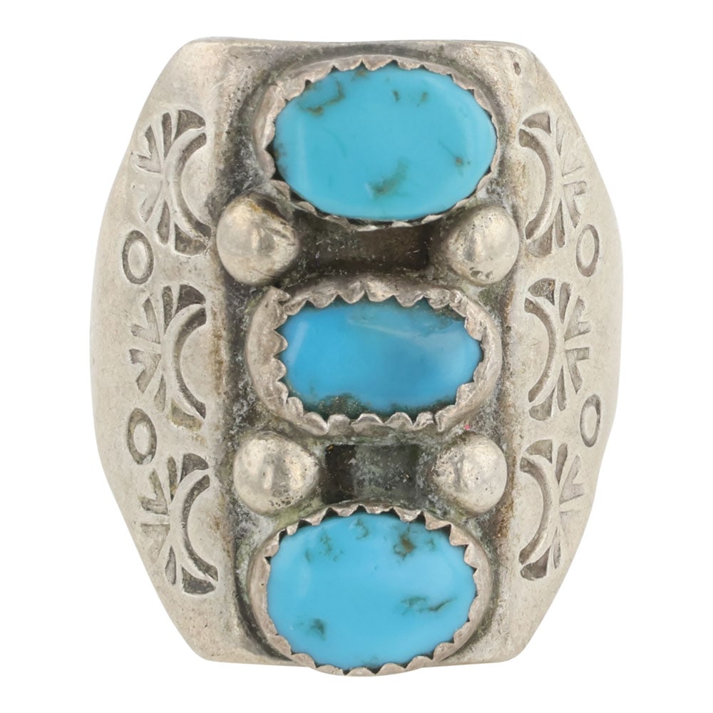 Vintage Navajo Kingman Turquoise Ring (1 of 3)