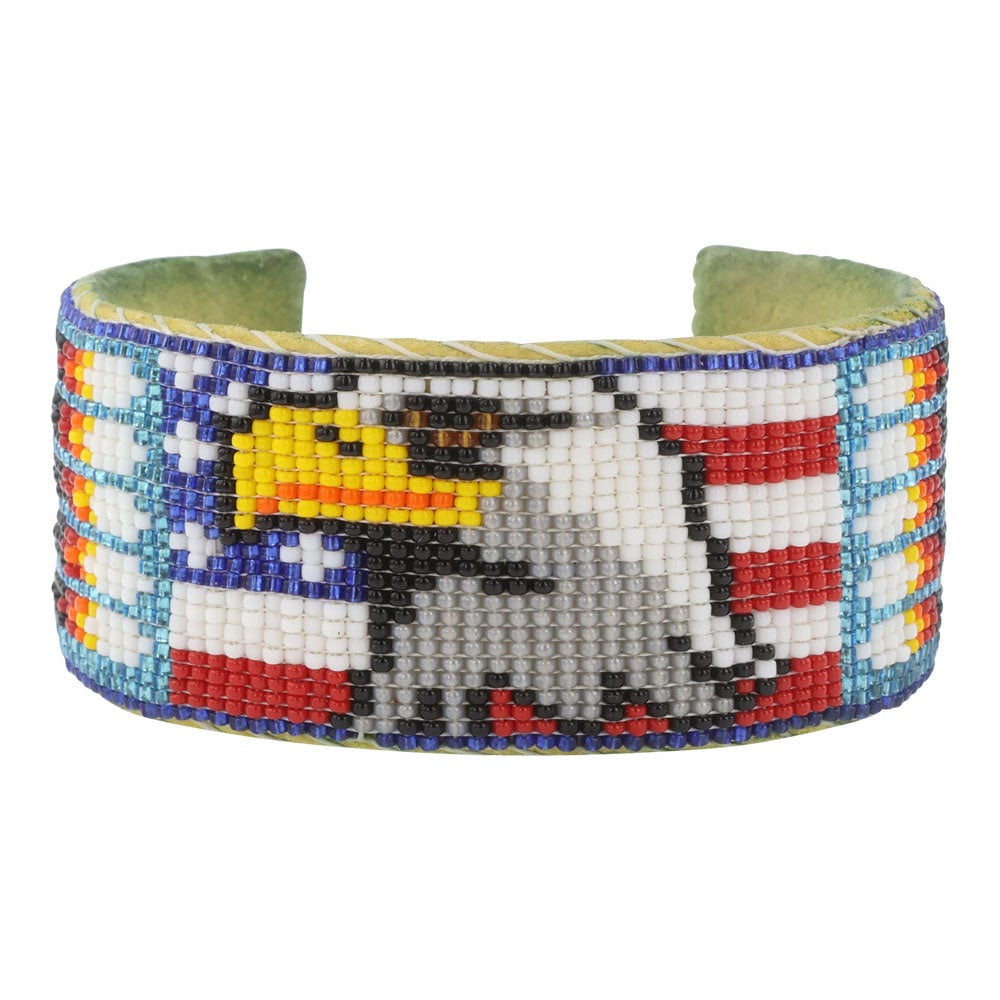 Navajo Glass Seed Beads Beadwork Bracelet (1 of 4)