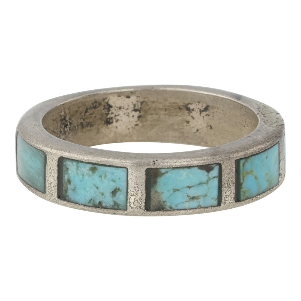 Vintage Navajo Turquoise Inlay Ring (1 of 2)