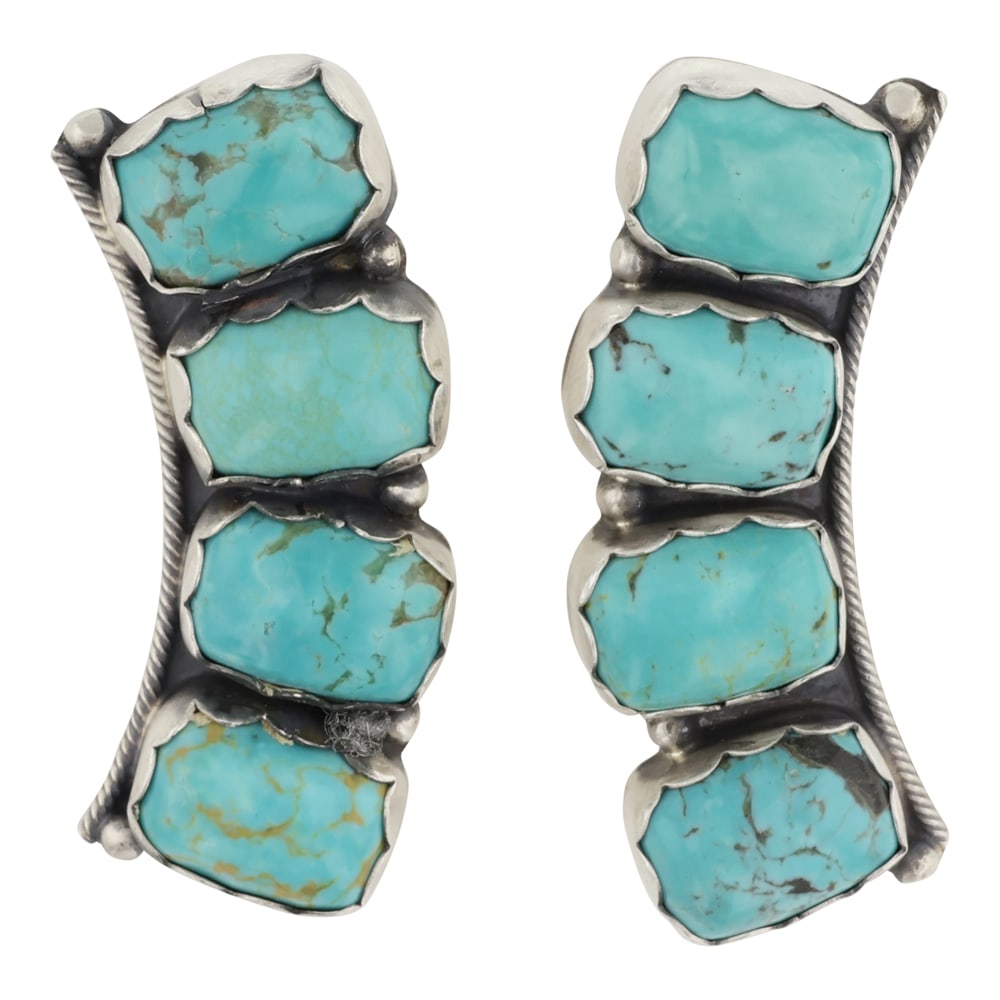 Randy Billy Navajo Nevada Turquoise Earrings (1 of 2)