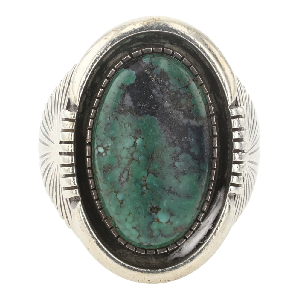 John Nelson Navajo New Landers Chalcociderite Men's Ring (1 of 3)