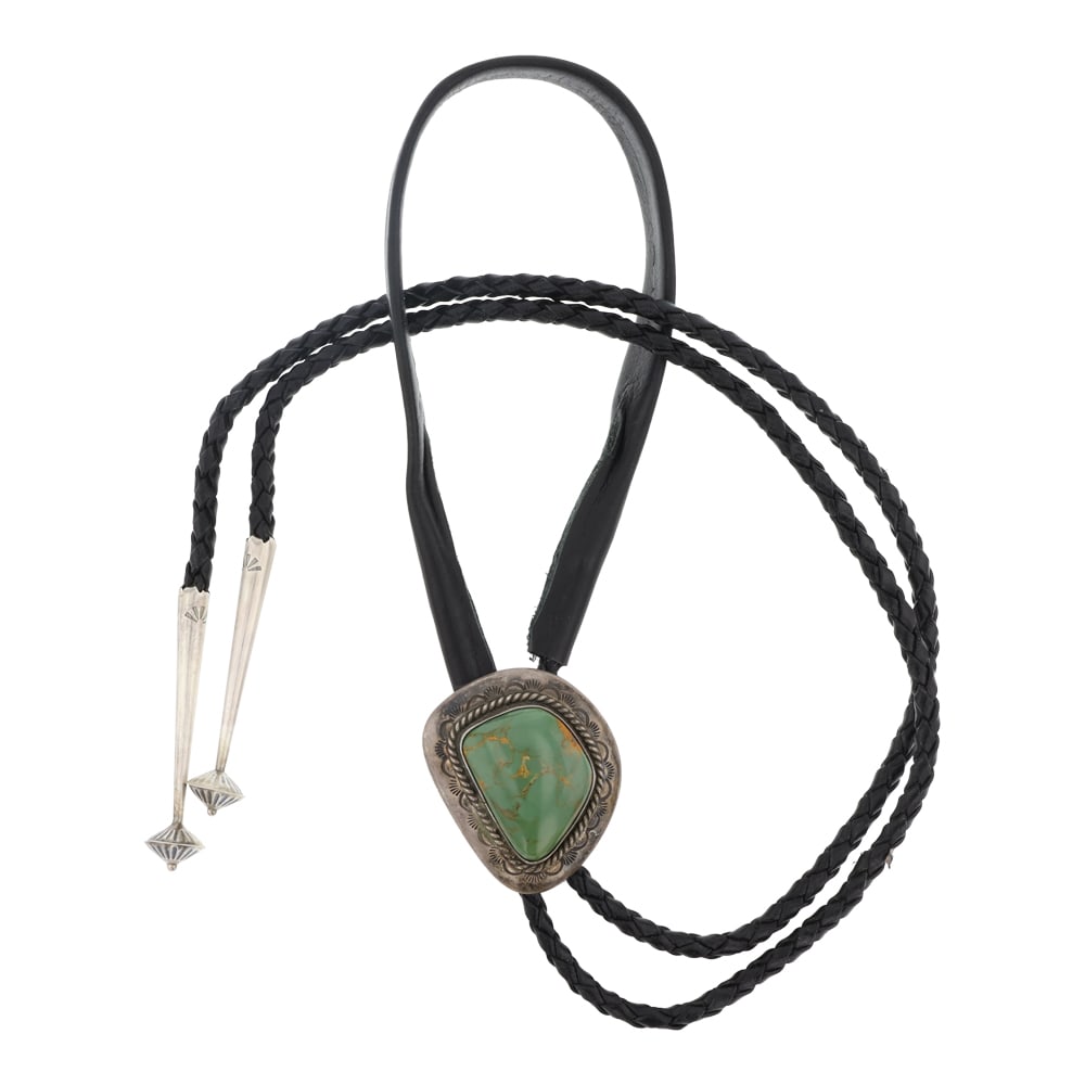 Vintage Navajo Royston Turquoise Bolo Tie (1 of 3)