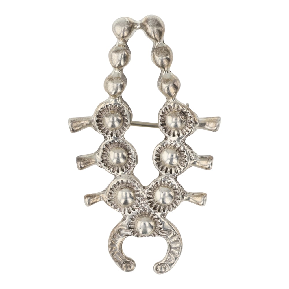 Navajo Plain Silver Mini Squash Blossom Pin (1 of 2)