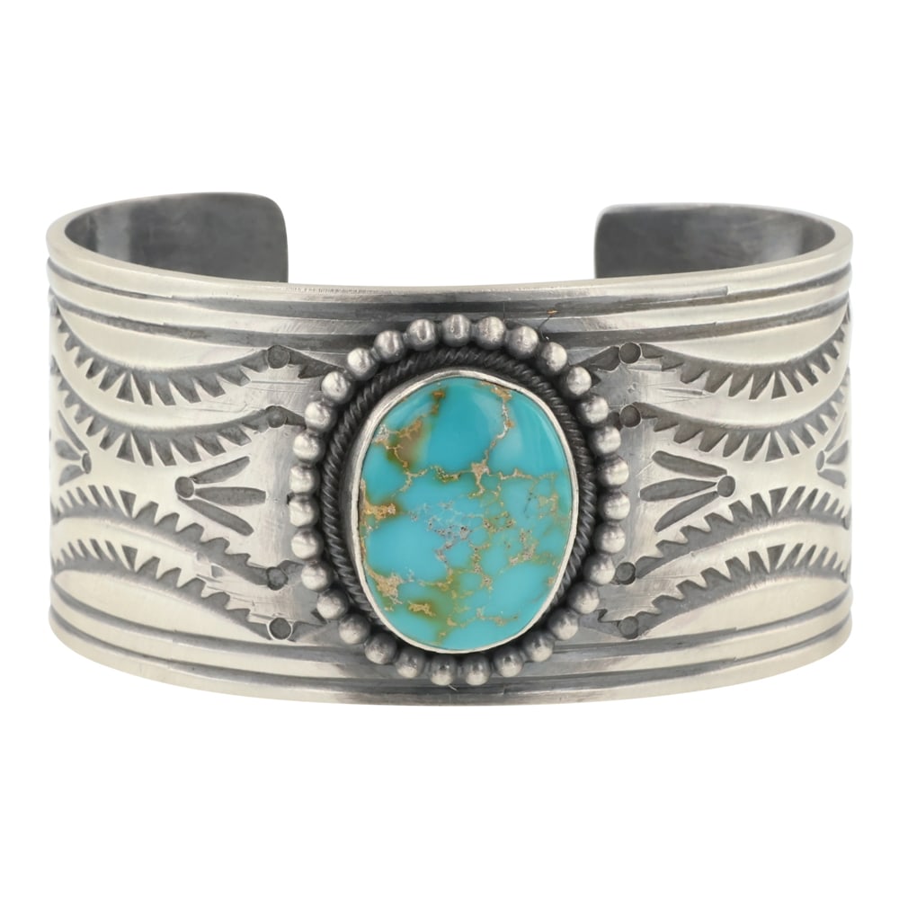 Navajo Royston Turquoise Cuff Bracelet (1 of 4)