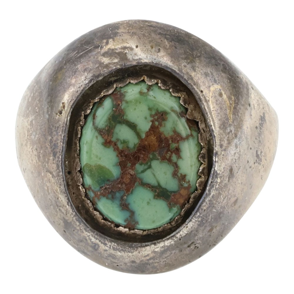 Vintage Navajo Nevada Turquoise Men's Ring (1 of 3)