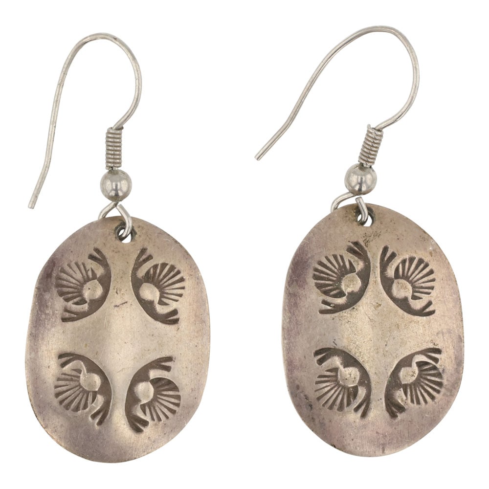 Vintage Navajo Plain Silver Earrings (1 of 2)