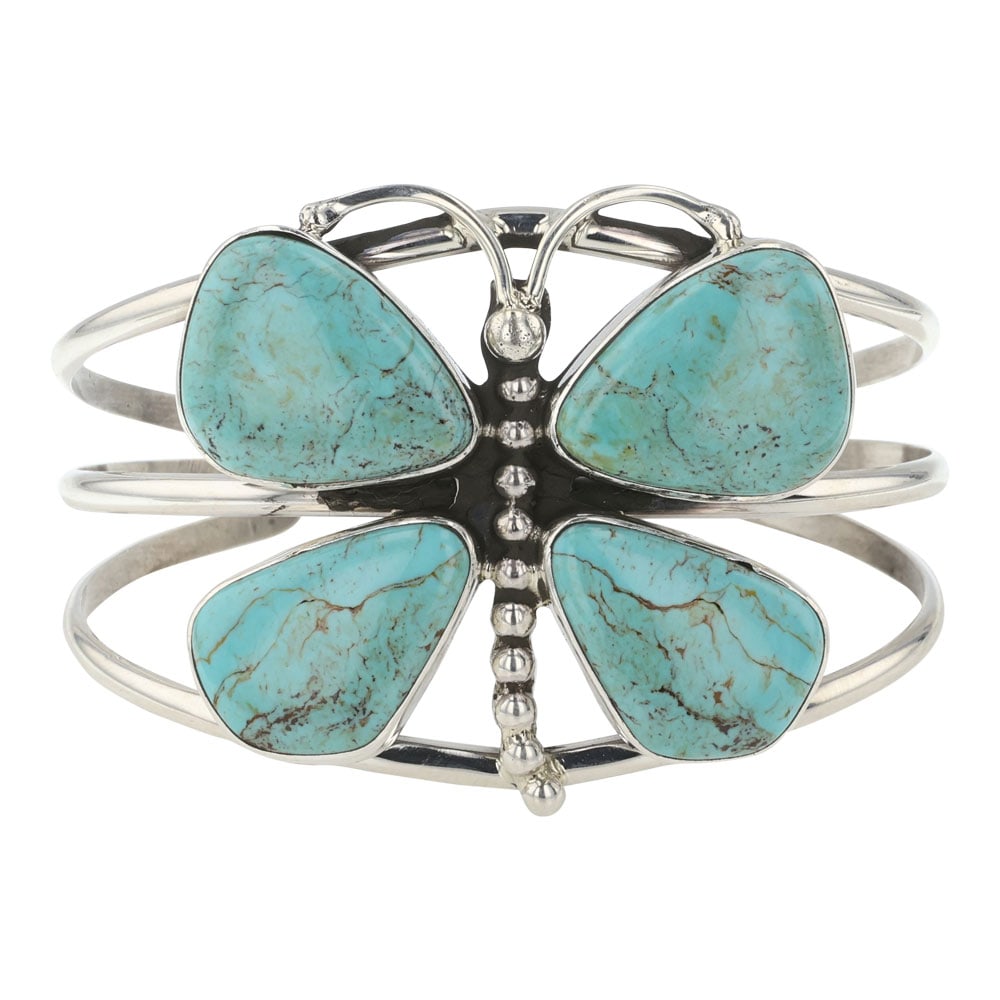 Randall Endito Navajo Nevada Turquoise Butterfly Bracelet (1 of 3)