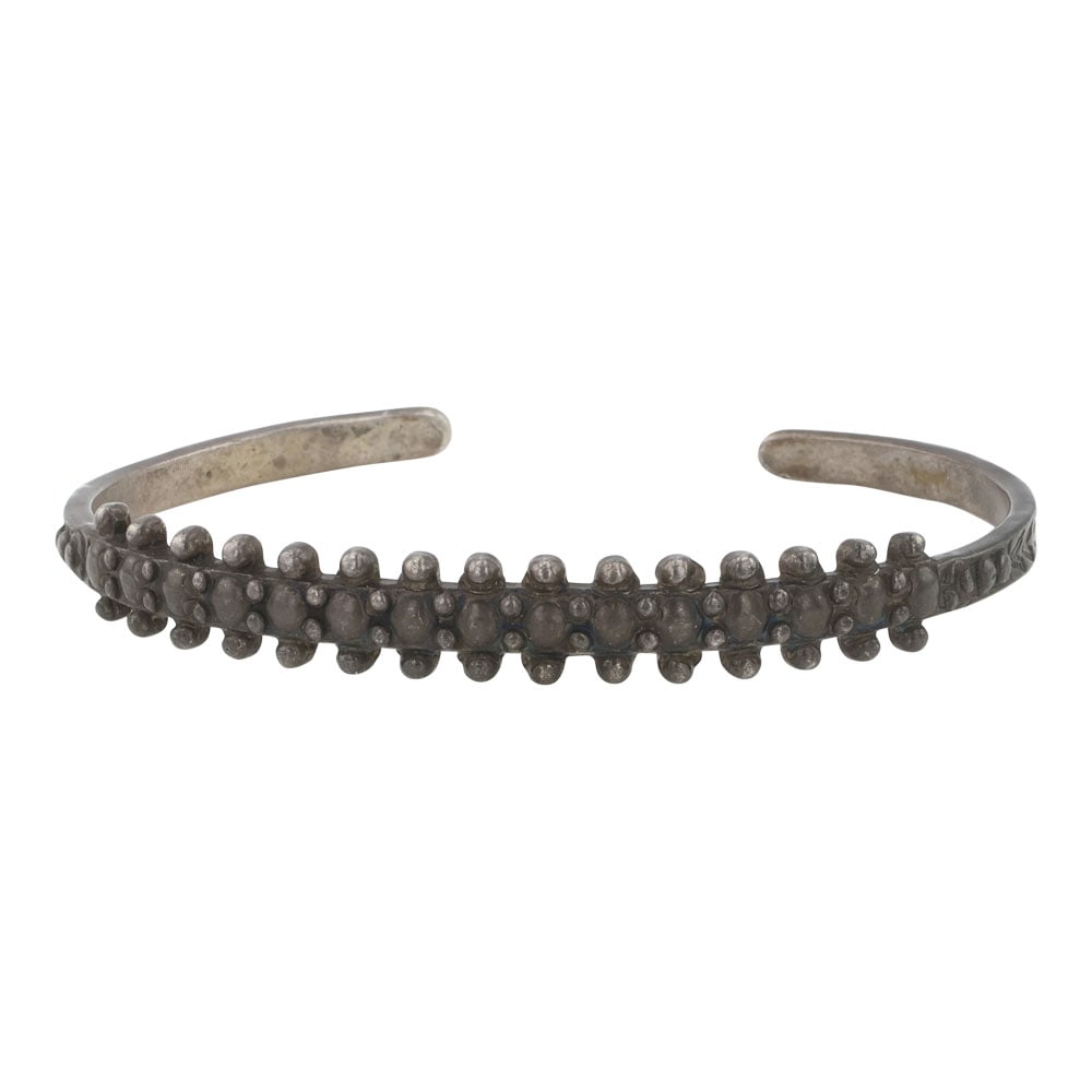 Vintage Navajo Fred Harvey Era Plain Silver Bracelet (1 of 3)