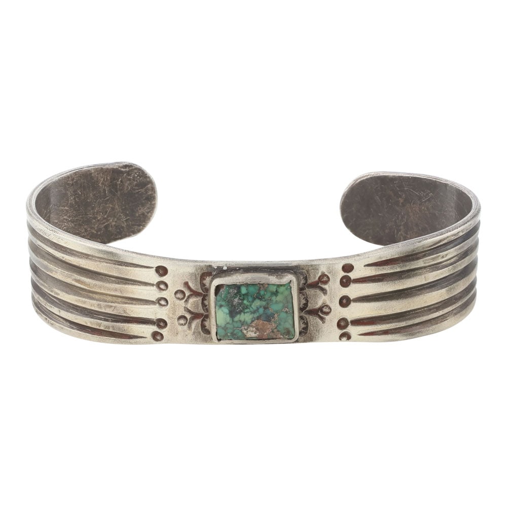 Vintage Navajo Nevada Turquoise Cuff Bracelet (1 of 4)