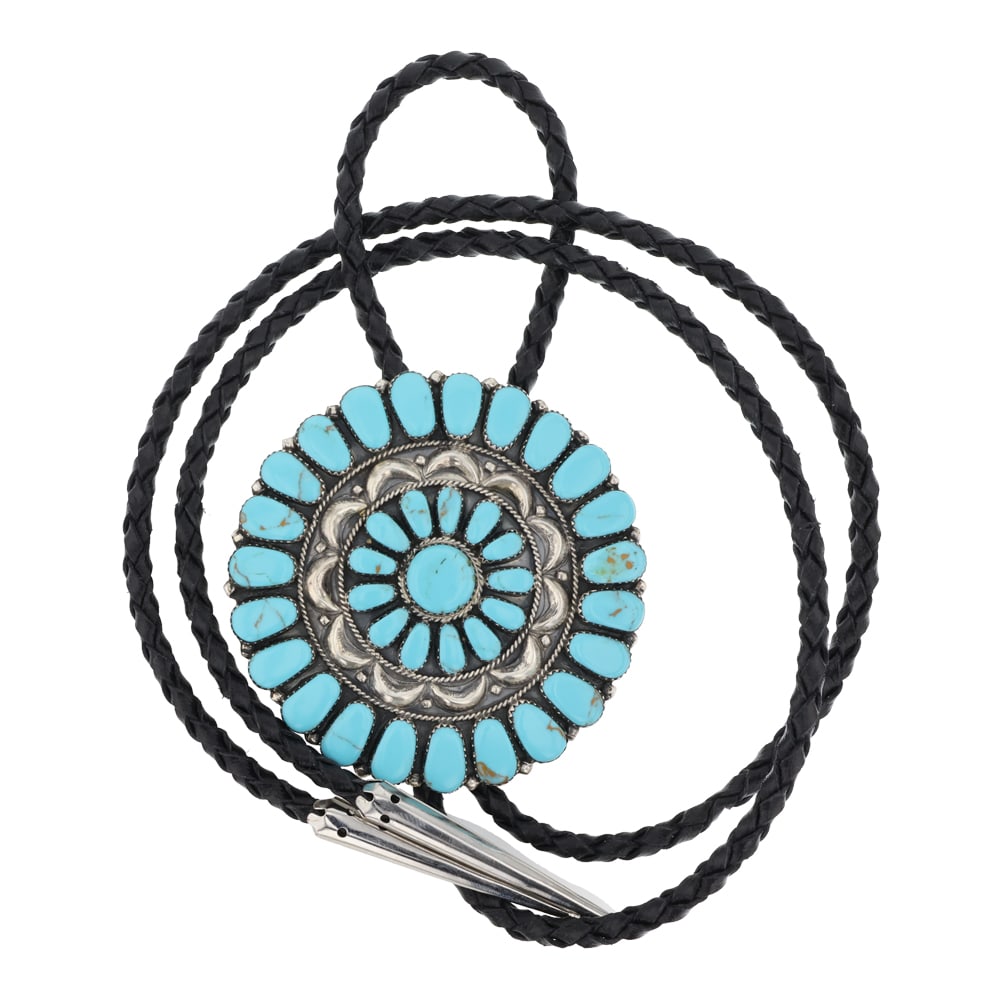 Navajo Cluster Block Bolo Tie (1 of 3)