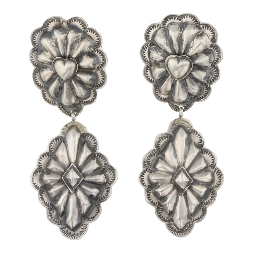Rita Lee Navajo Plain Silver Bump Out Earrings (1 of 2)