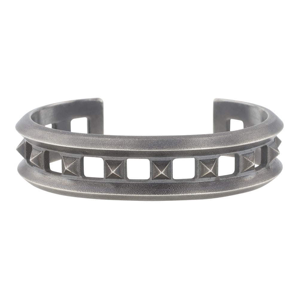 Navajo Plain Silver Sandcast Bracelet (1 of 3)