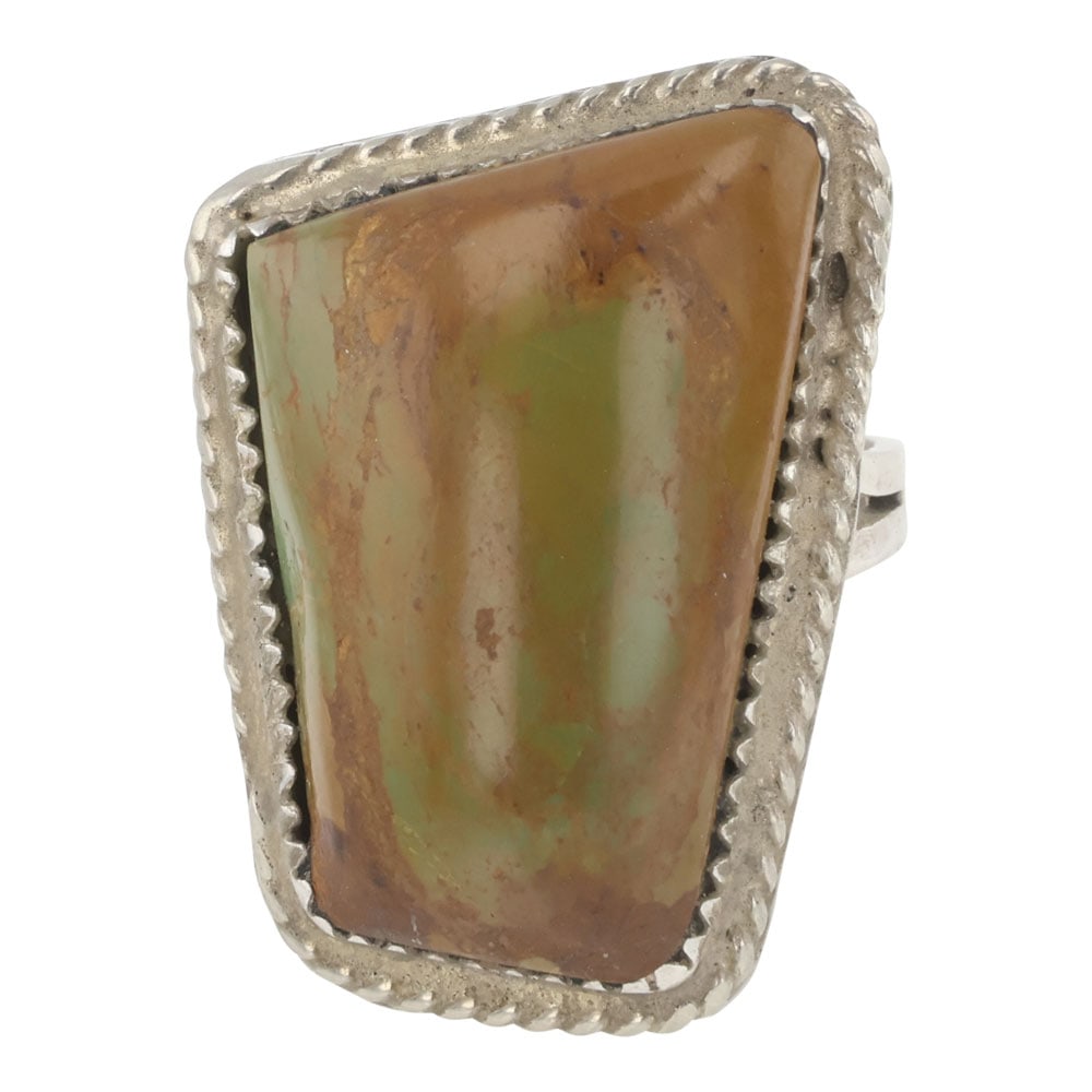 Navajo Menassa Turquoise Freeform Ring (1 of 3)