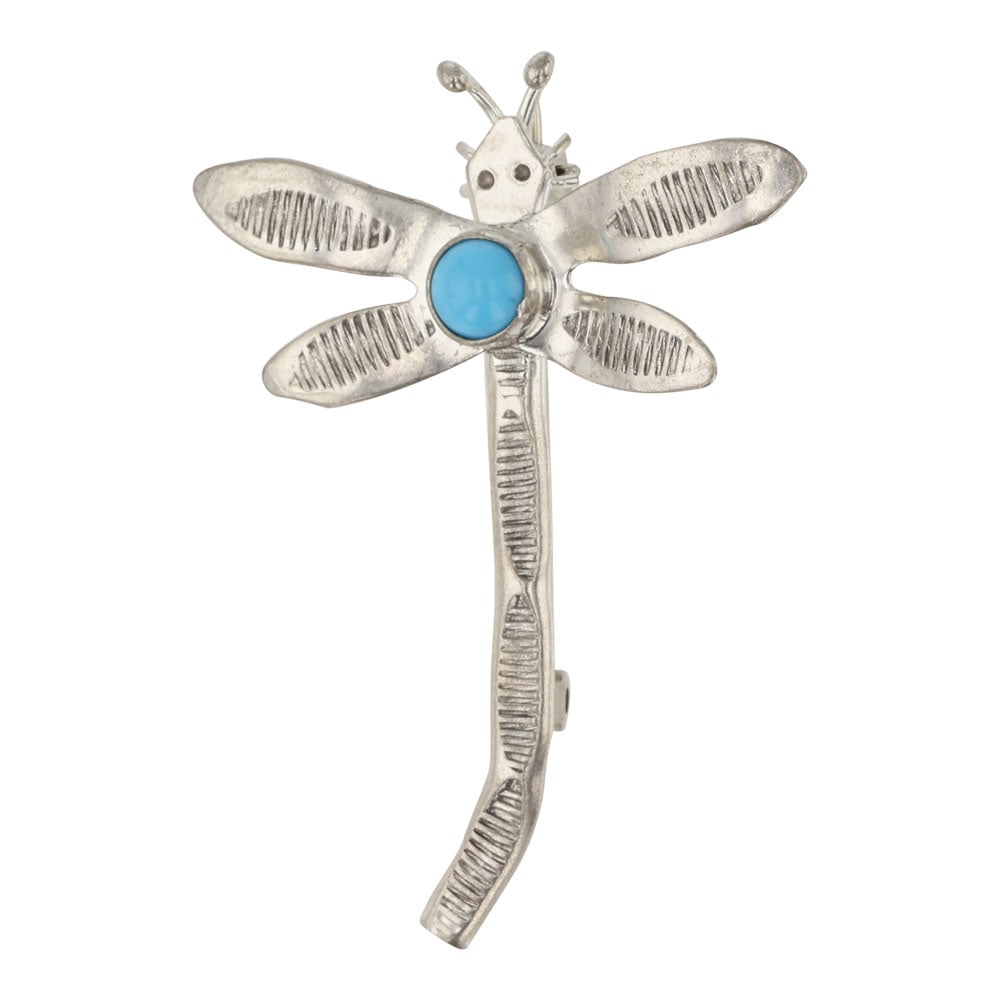 Navajo Kingman Turquoise Dragonfly Pin (1 of 2)