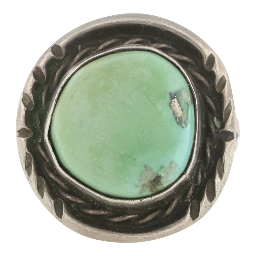 Vintage Navajo Nevada Turquoise Ring: Sterling Silver | Genuine Nevada Turquoise | Vintage Navajo Nevada Turquoise Ring | Navajo Native American Southwest Indian Jewelry | Good (no breaks or damages) | Approximate Weight: 9 Grams | Ring: 