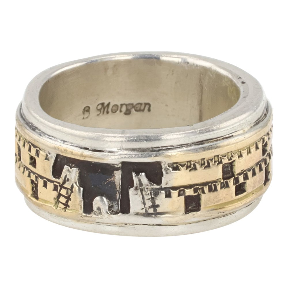 Bruce Morgan Navajo 14K Gold & Sterling Silver Ring (1 of 3)