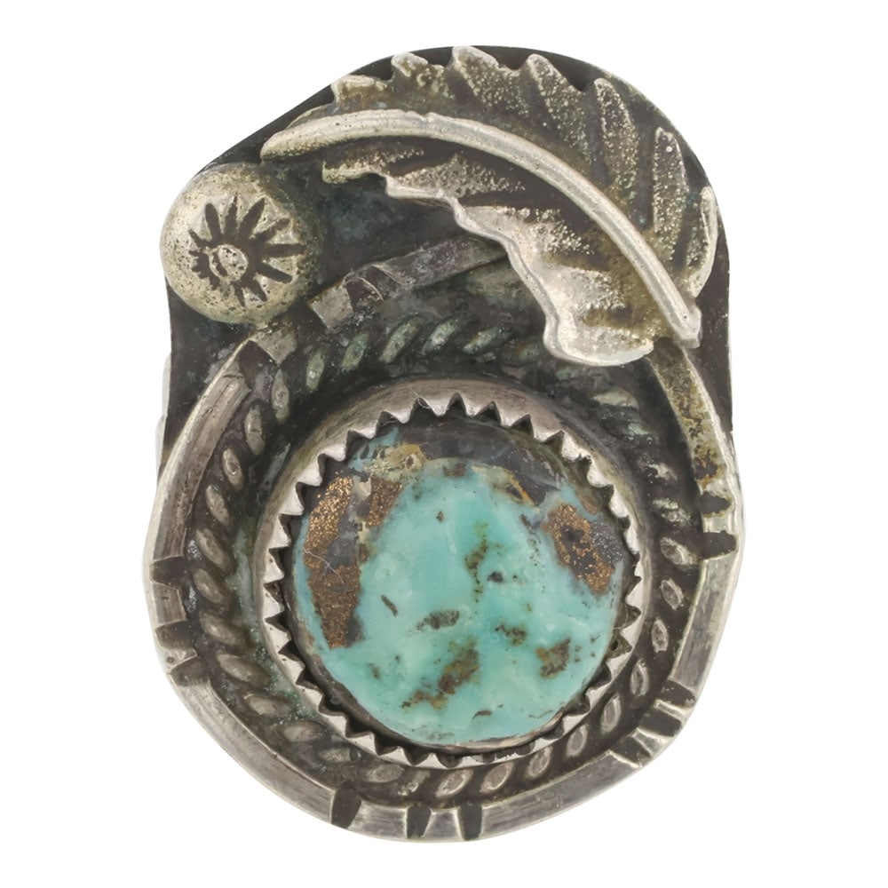 Vintage Navajo Nevada Turquoise Ring: Sterling Silver | Genuine Nevada Turquoise | Vintage Navajo Nevada Turquoise Ring | Navajo Native American Southwest Indian Jewelry | Good (no breaks or damages) | Approximate Weight: 8 Grams | Ring: 
