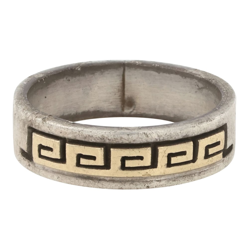 Peggy Skeets Navajo 14K Gold & Sterling Silver Ring: Sterling Silver | | Peggy Skeets Navajo 14K Gold & Sterling Silver Ring | Navajo Native American Southwest Indian Jewelry | Good (no breaks or damages) | Approximate Weight: 7 Grams | Ring: 10.75 size