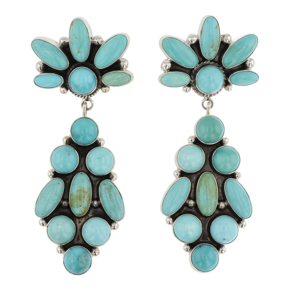 Ella Linkin Navajo Compitos Turquoise Earrings (1 of 2)