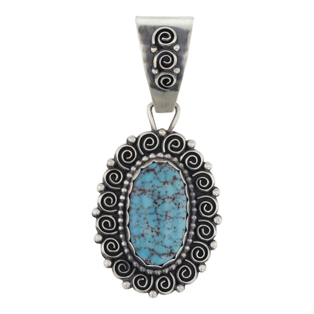 Marita Benally Navajo Turquoise Pendant (1 of 2)