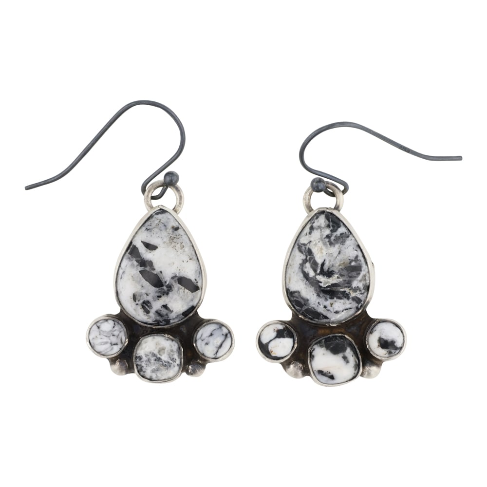 Randy Billy Navajo White Buffalo Earrings (1 of 2)