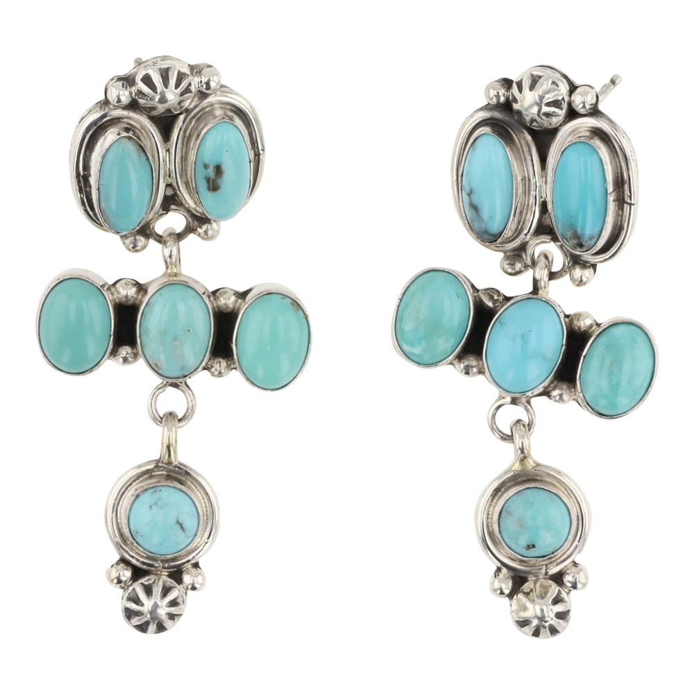 Della Wylie Navajo Compitos Turquoise Earrings (1 of 2)