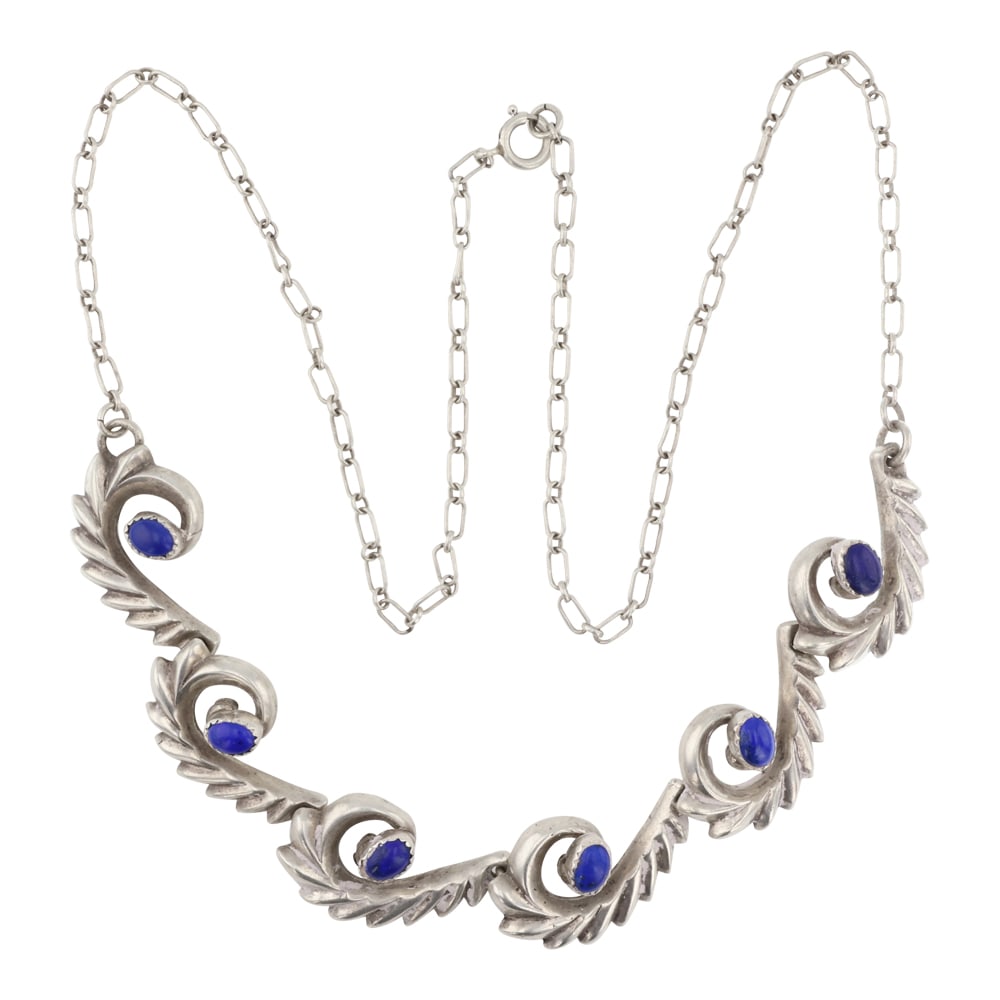Navajo Sandcast Lapis Necklace (1 of 3)