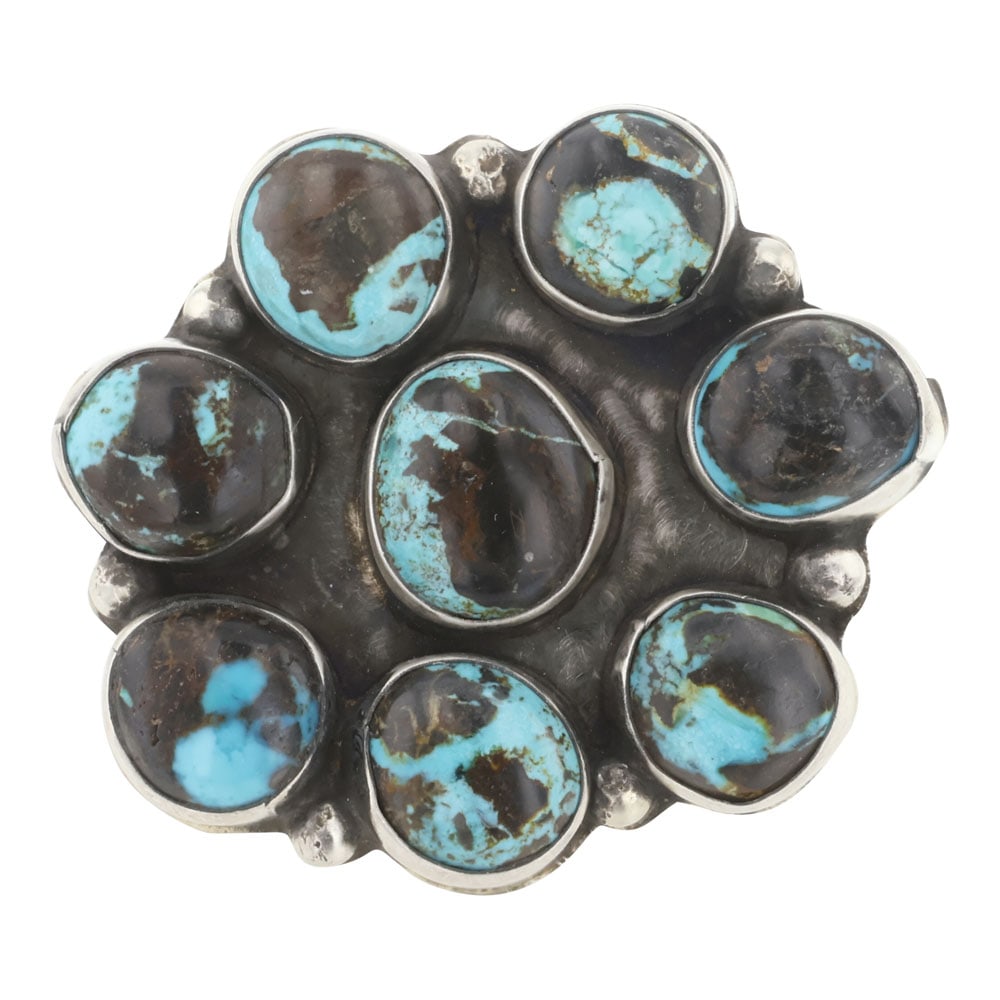 Antone Harley Navajo Blue Moon Turquoise Cluster Ring (1 of 3)