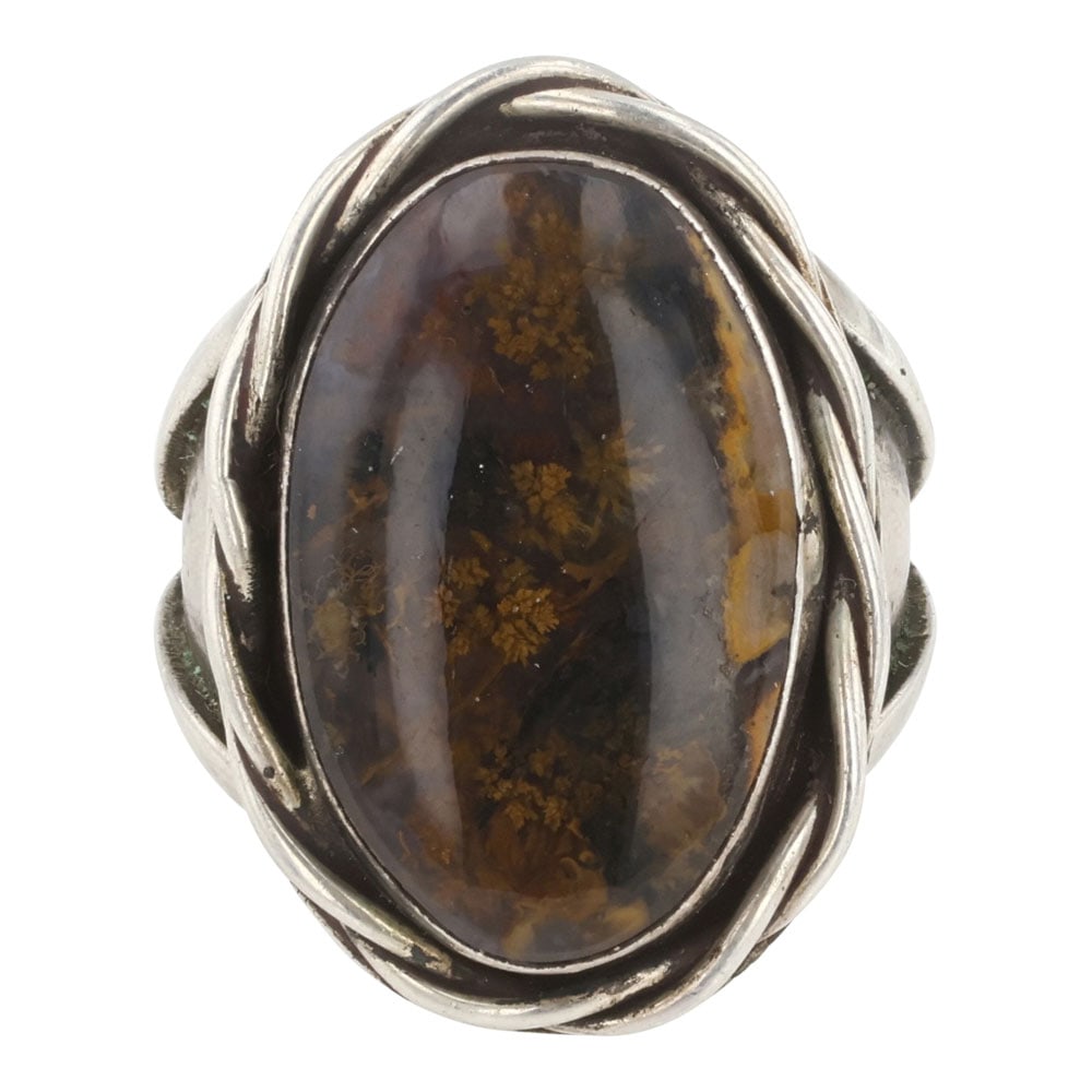 Navajo Pietersite Ring: Sterling Silver | Genuine Pietersite | Navajo Pietersite Ring | Navajo Native American Southwest Indian Jewelry | Good (no breaks or damages) | Approximate Weight: 11 Grams | Ring: 11.25 size, 1" face