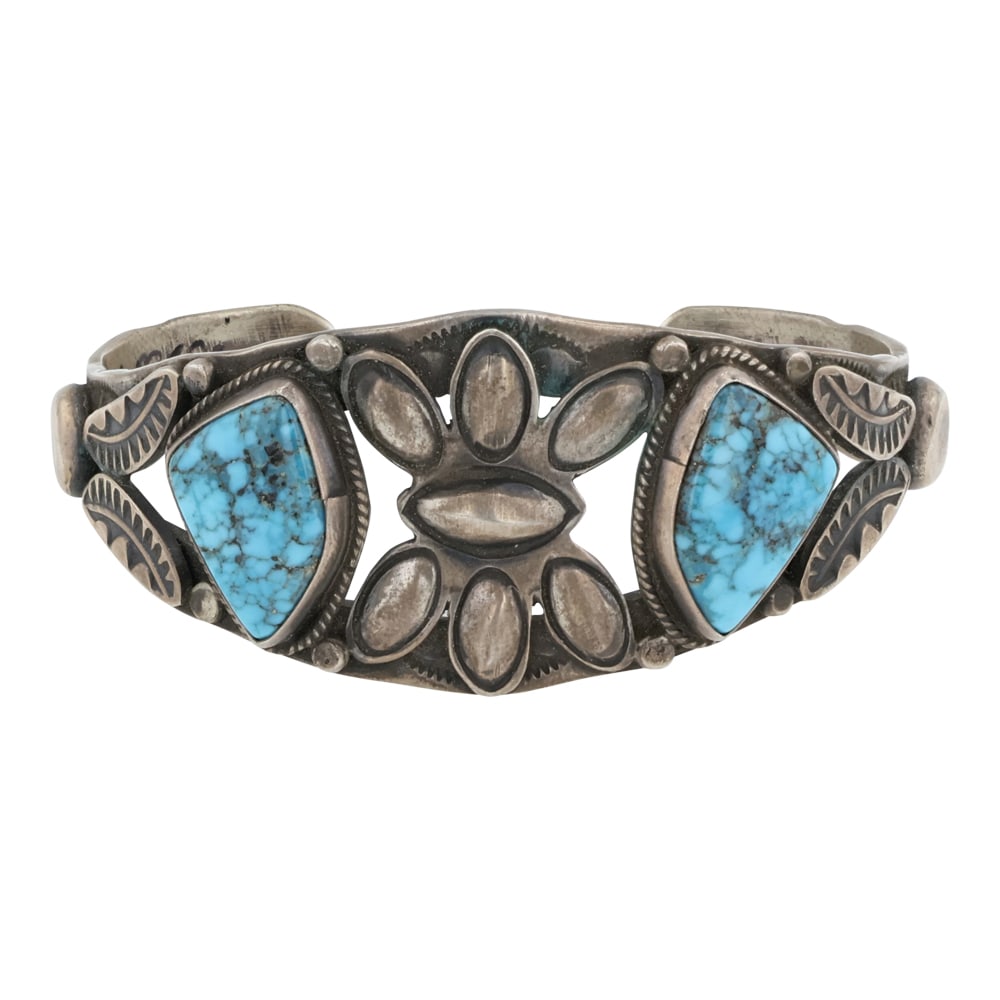 Virgil Begay Vintage Navajo Ithaca Peak Turquoise Cuff Bracelet (1 of 3)