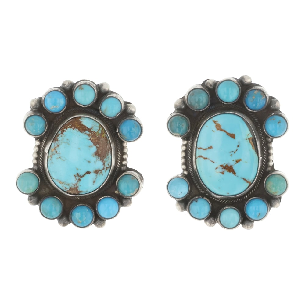 Sheila Becenti Navajo Nevada Turquoise Earrings (1 of 2)