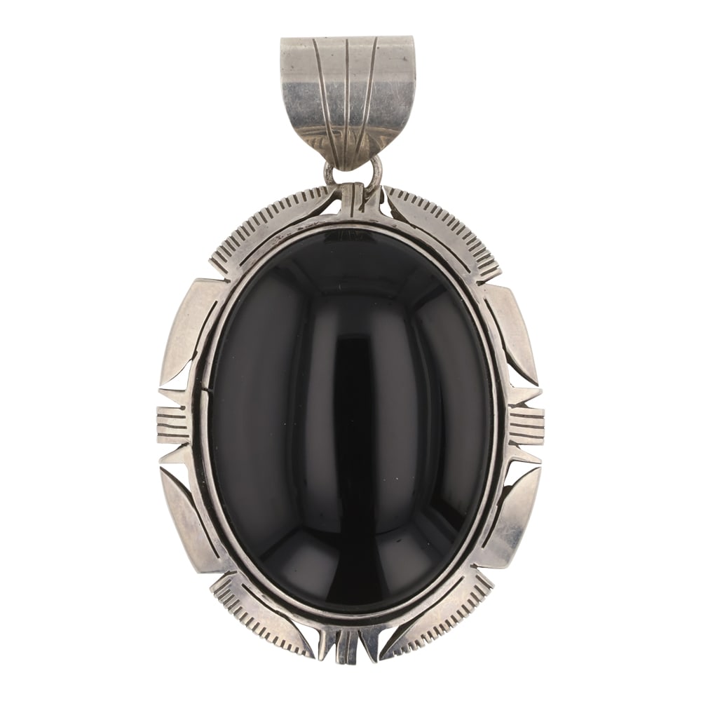 Bruce Wood Navajo Black Onyx Pendant (1 of 2)