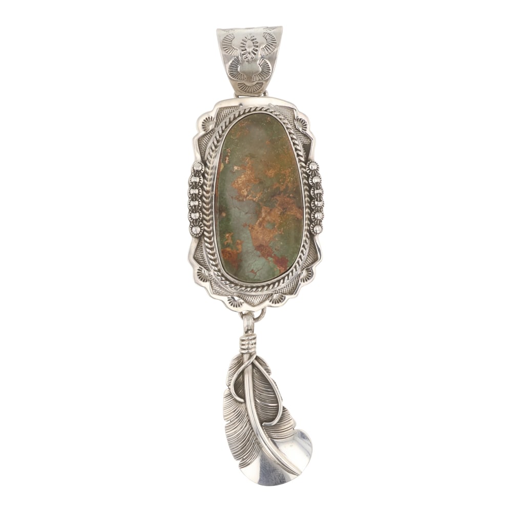 John Nelson Navajo Royston Turquoise Pendant (1 of 2)