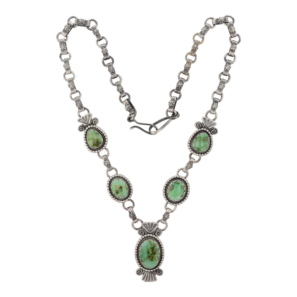 Mark Yazzie Navajo Sonoran Gold Turquoise Necklace (1 of 3)