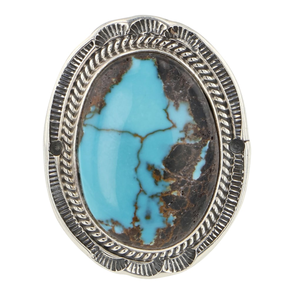 John Nelson Navajo Nevada Turquoise Ring (1 of 3)