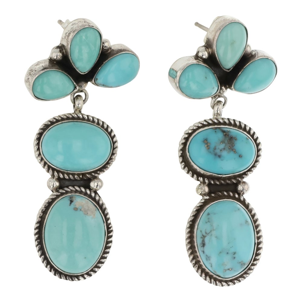 Della Wylie Navajo Compitos Turquoise Earrings (1 of 2)