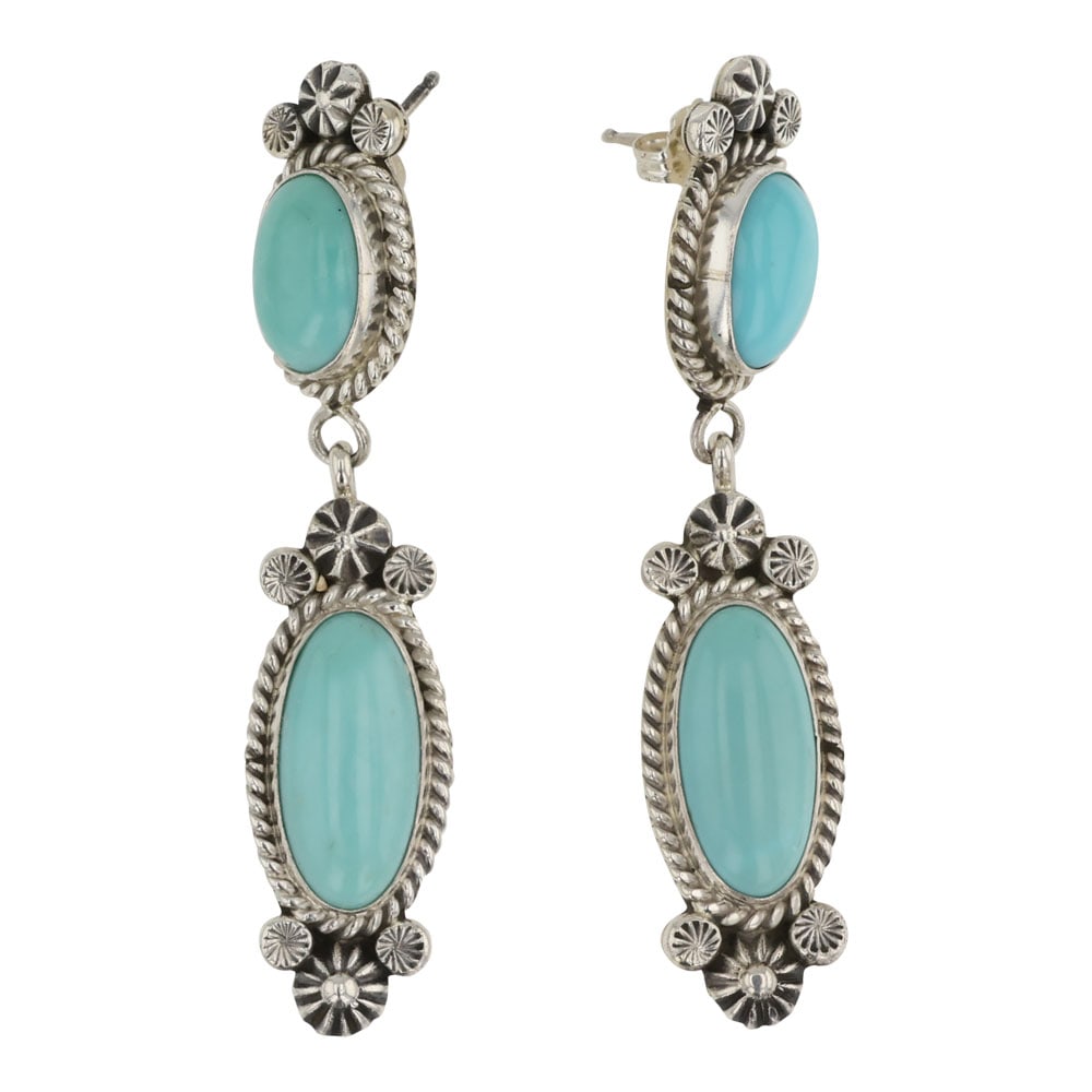 Ella Linkin Navajo Compitos Turquoise Earrings (1 of 2)