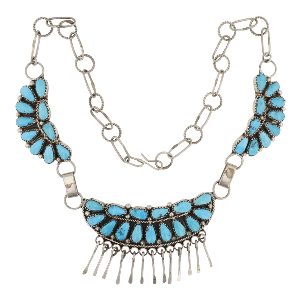 Vintage Zuni Kingman Turquoise Necklace (1 of 3)