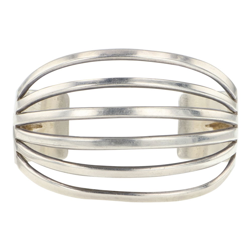 Navajo Plain Silver Wide Cuff Bracelet (1 of 3)